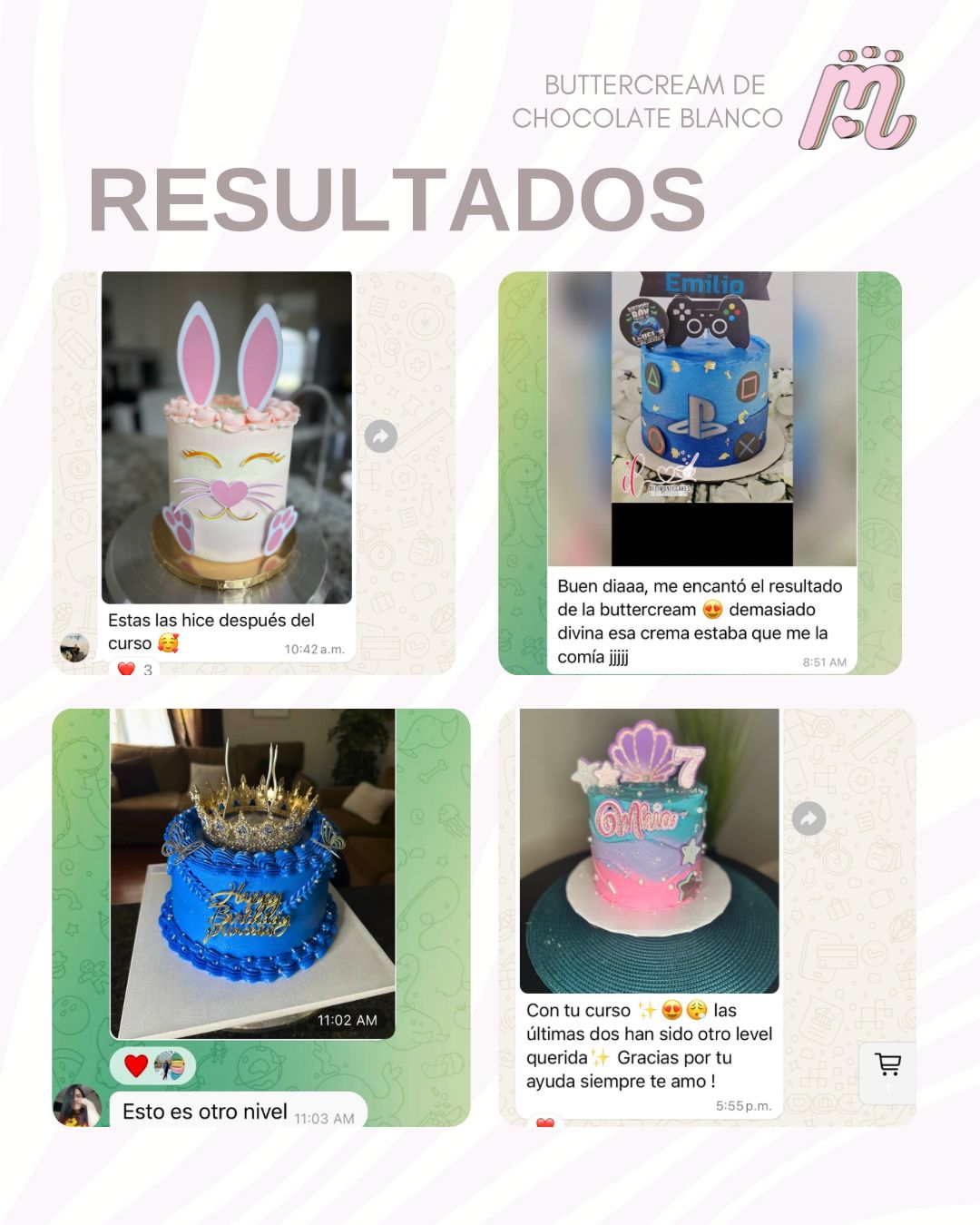 Curso de Buttercream de Chocolate Blanco
