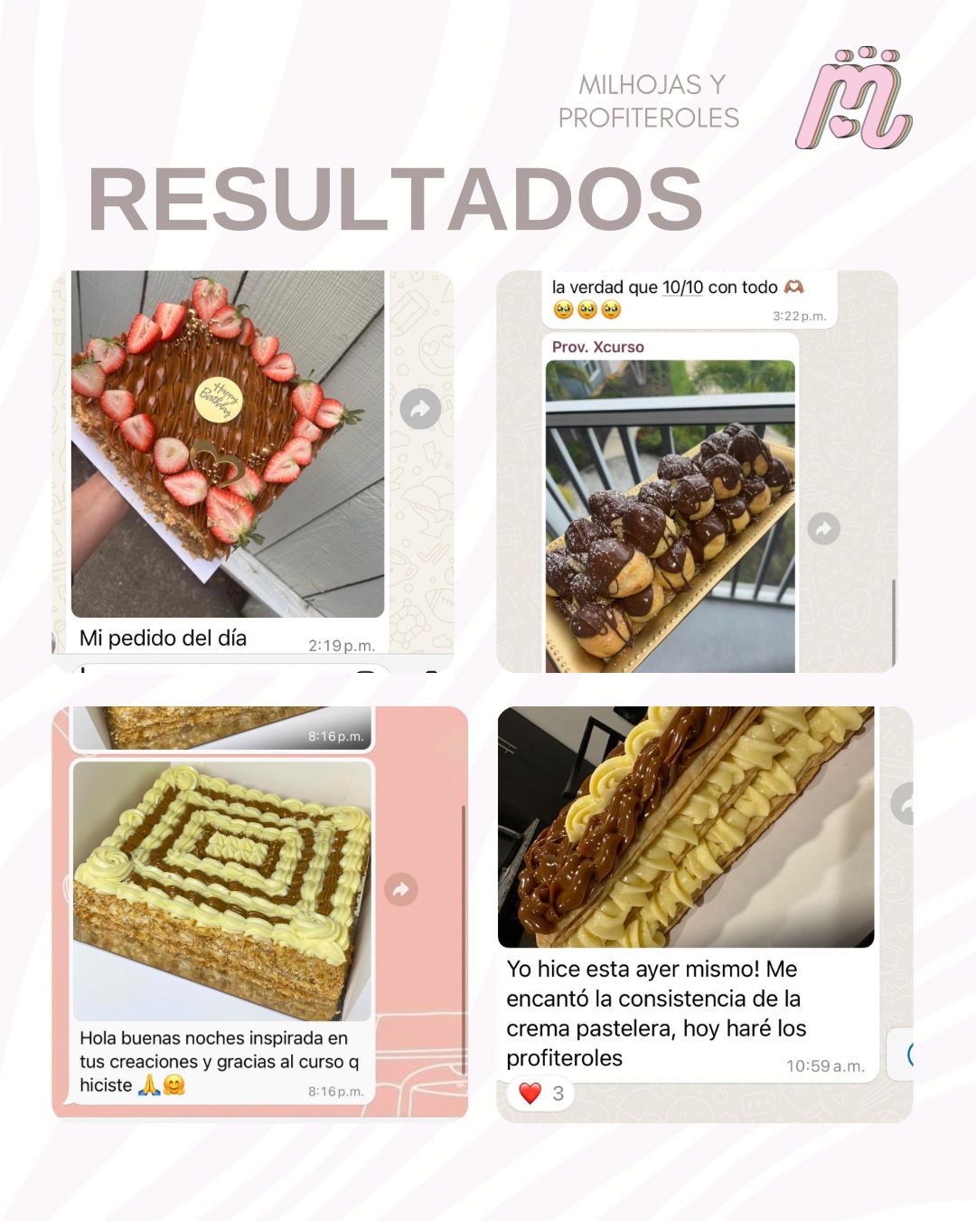 Curso de Milhojas y Profiteroles